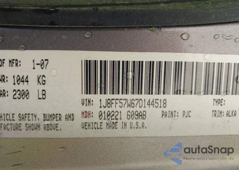 2007 Jeep Compass Limited from USA, damaged, VIN 1J8FF57W67D144518